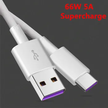 6A USB Кабел Type C 1 m, 2 m, 3 m Кабел за бързо Зареждане Type-C за Huawei P30 pro P20 P40 Капитан 20 Pro Телефон Supercharge QC3.0 USBC Кабо