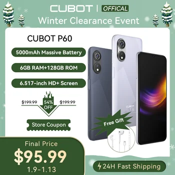Cubot P60, Смартфон Android 12, 6,517 