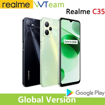 Realme C35 4 GB 64 GB 128 Г Смартфон Unisoc T616 Процесор Восьмиядерный 6,6 