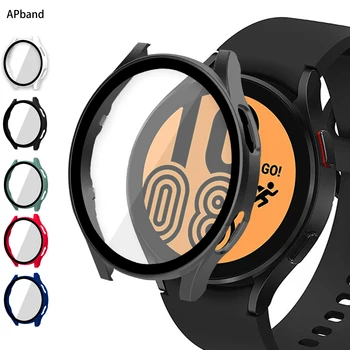 Стъкло + Калъф за samsung Galaxy watch 5/4 44 мм 40 мм Аксесоари PC универсален противоскользящий броня watch4 watch5 на Защитно покритие на екрана