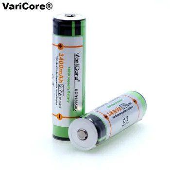 2 ЕЛЕМЕНТА VariCore Оригинален Защитен 18650 NCR18650B 3400 mah Литиево-йонна батерия с печатна платка 3,7 В + кутия за съхранение
